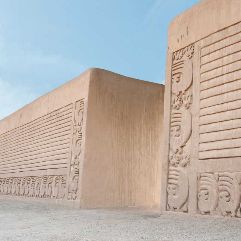 ancient ruins at chan chan, peru