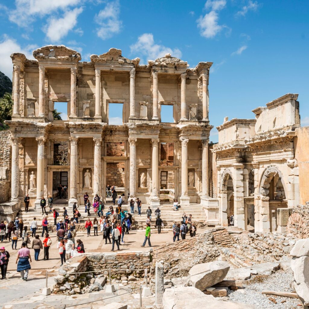 ancient roman ruins at ephesus, turkey