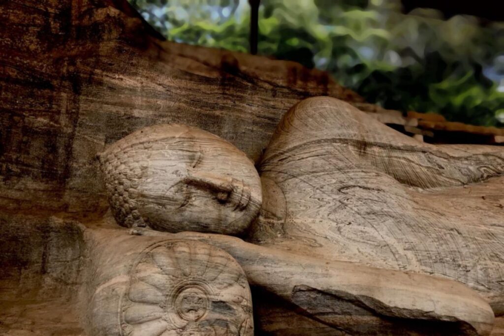 Gal Vihara Reclining Buddha, Polonnaruwa, Sri Lanak