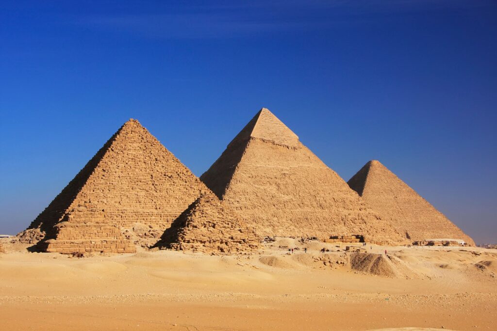 the pyramids of giza in egypt