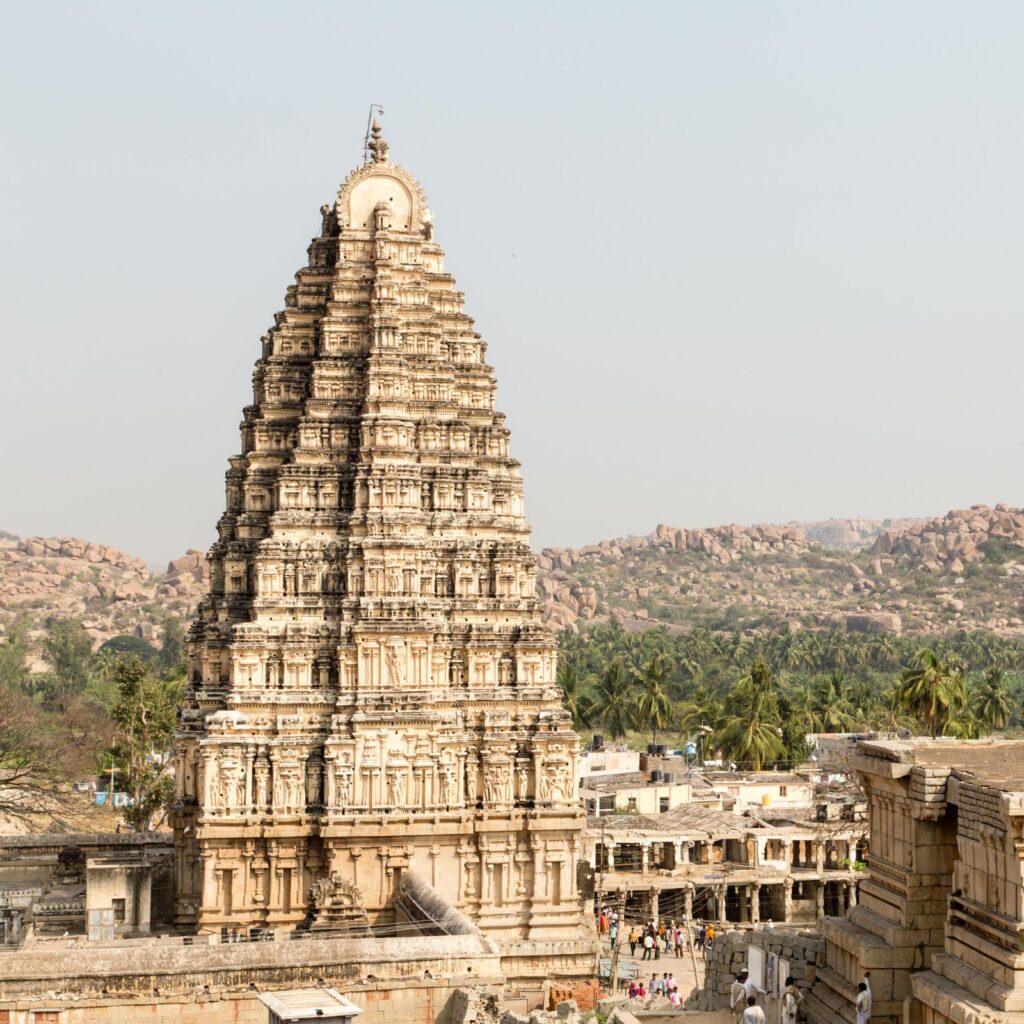 an ancient temple in hampi, india