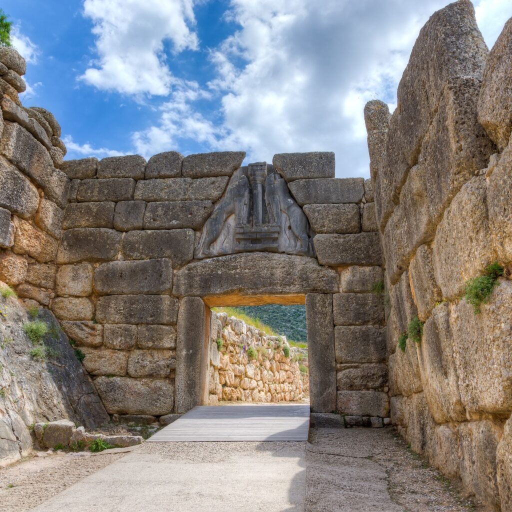 ancient ruins in Mycenae, greece