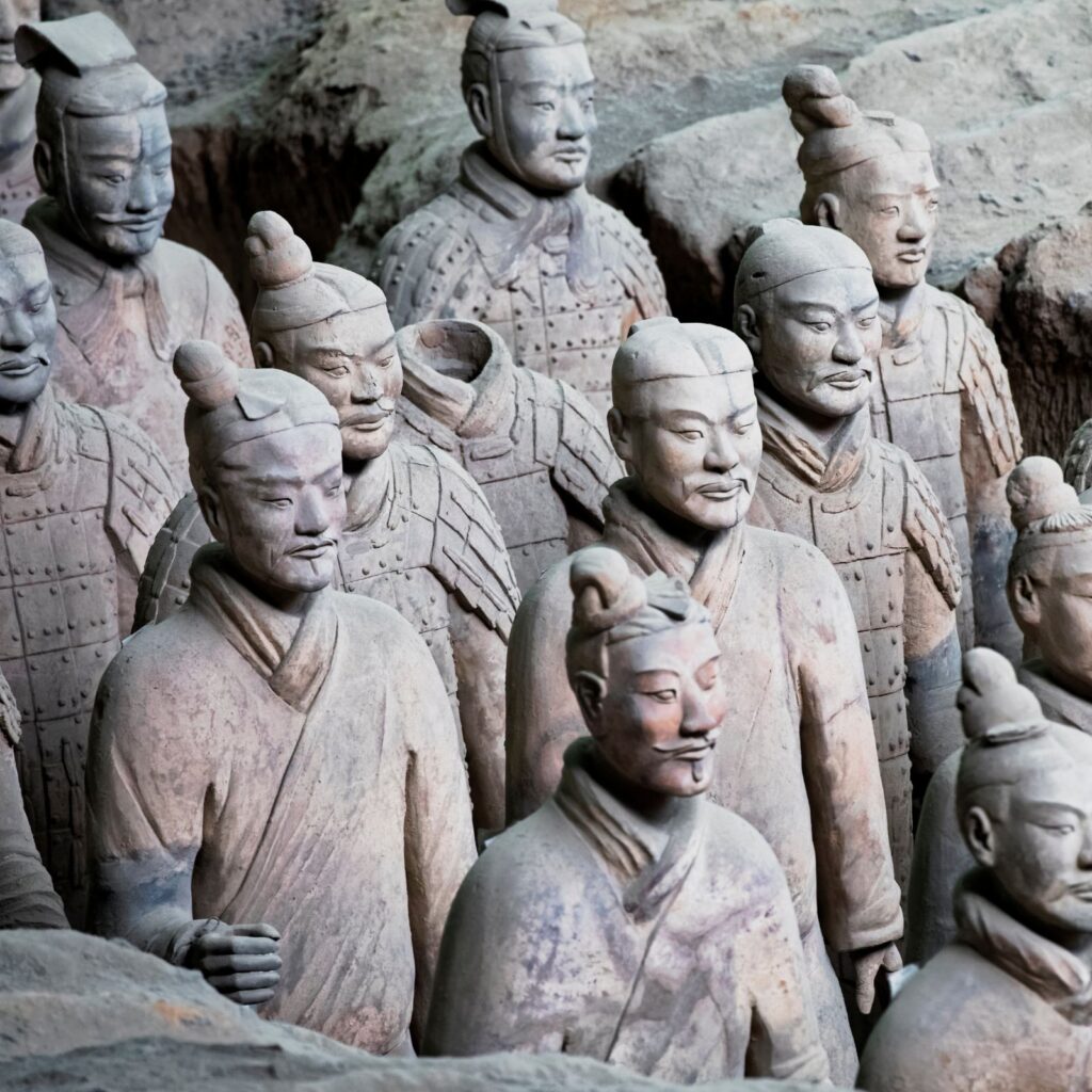 The terracotta warriors in Xian, china