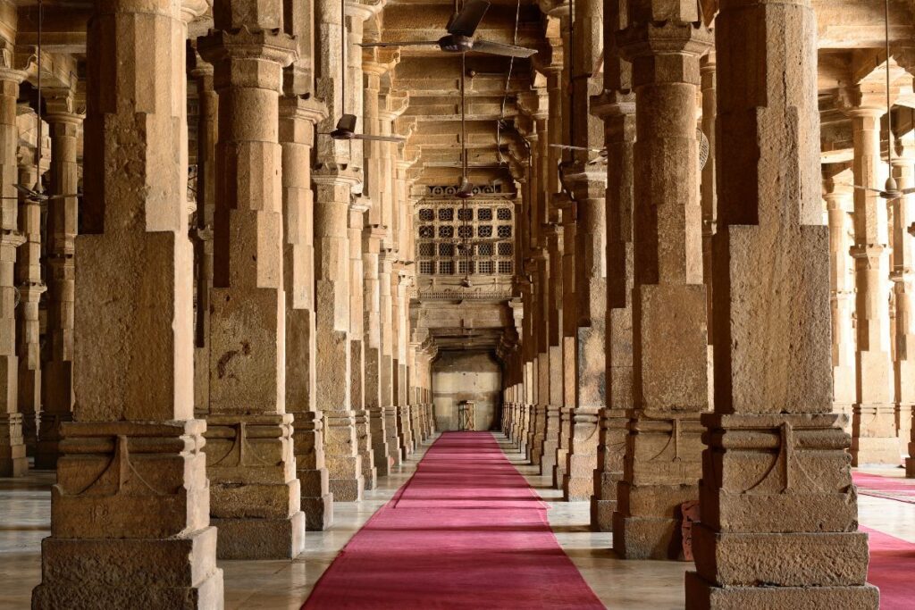 Inside of Jama Masjid, Ahmedabad, India