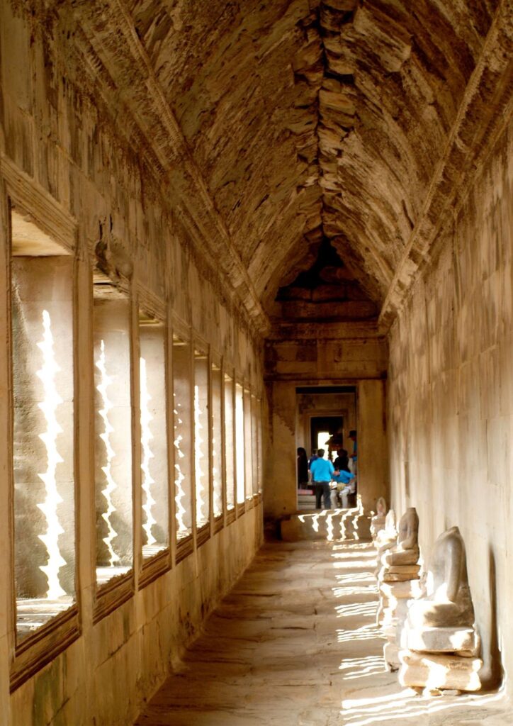 Inside Angkor Wat in Cambodia