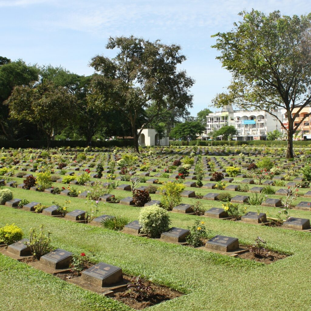 The War Cemetery in Kanchanaburi, Thailand