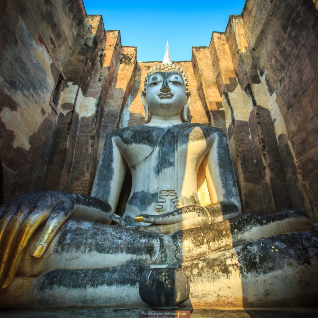 Buddha statue at Sukhothai, Thailand.